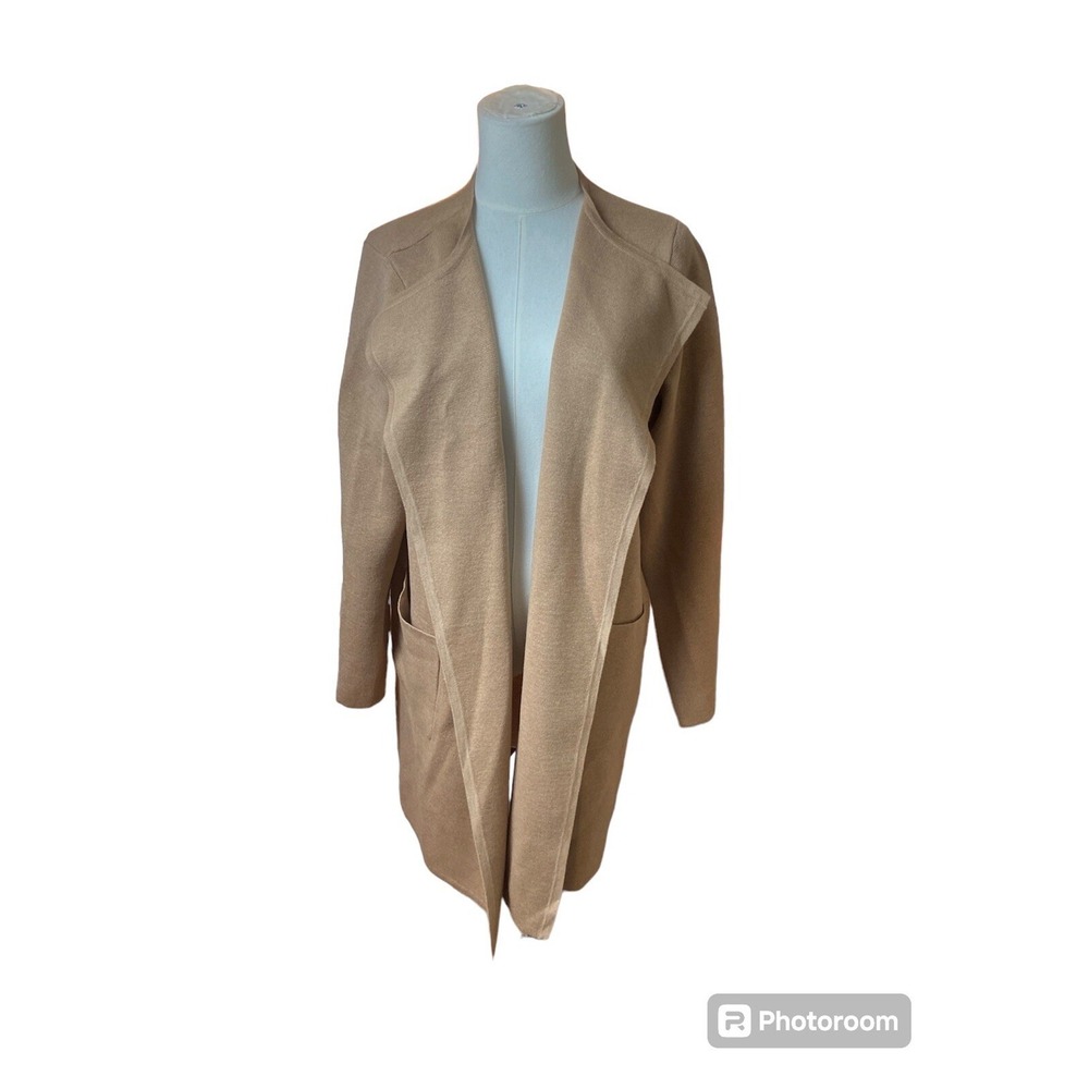 .Crew Women's Merino Wool Cardigan Sweater Large Brown J6339 Button Front